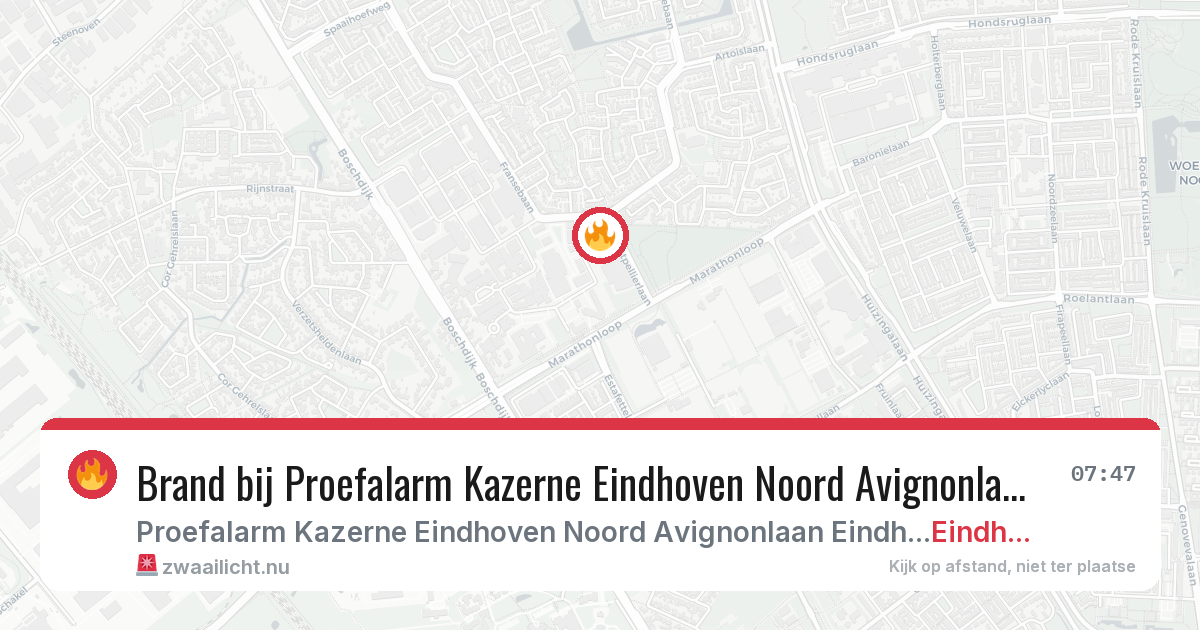 Brand bij Proefalarm Kazerne Eindhoven Noord Avignonlaan Eindhoven in Eindhoven — 24 mei 2026
