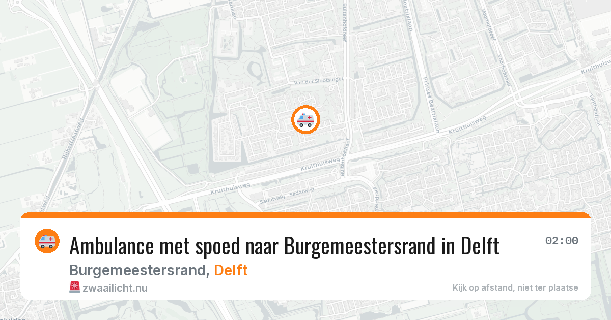 Ambulance met spoed naar Burgemeestersrand in Delft — 21 jul 2026