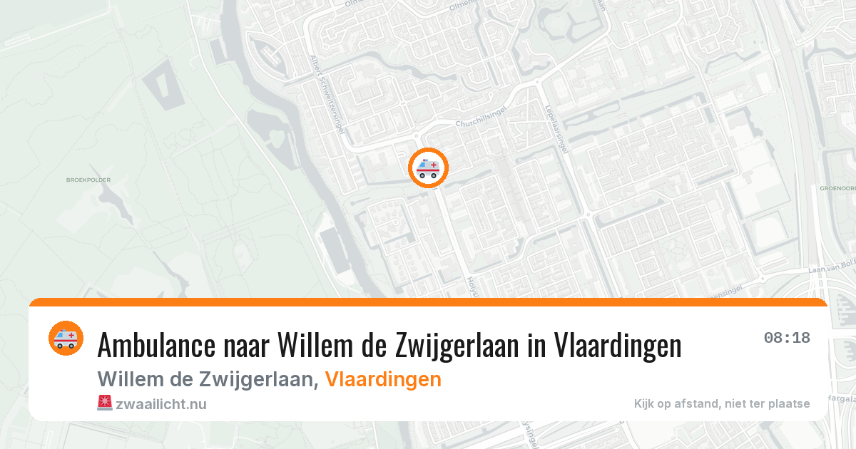 Ambulance naar Willem de Zwijgerlaan in Vlaardingen — 23 mrt 2026