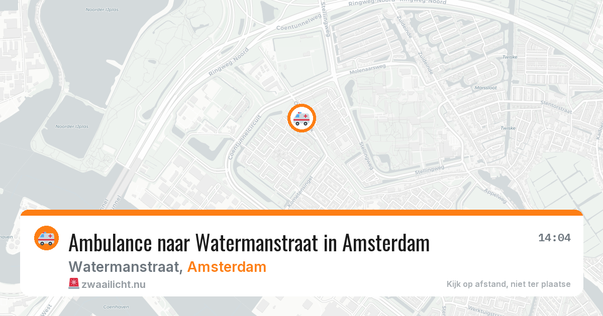 Ambulance naar Watermanstraat in Amsterdam — 17 jul 2026