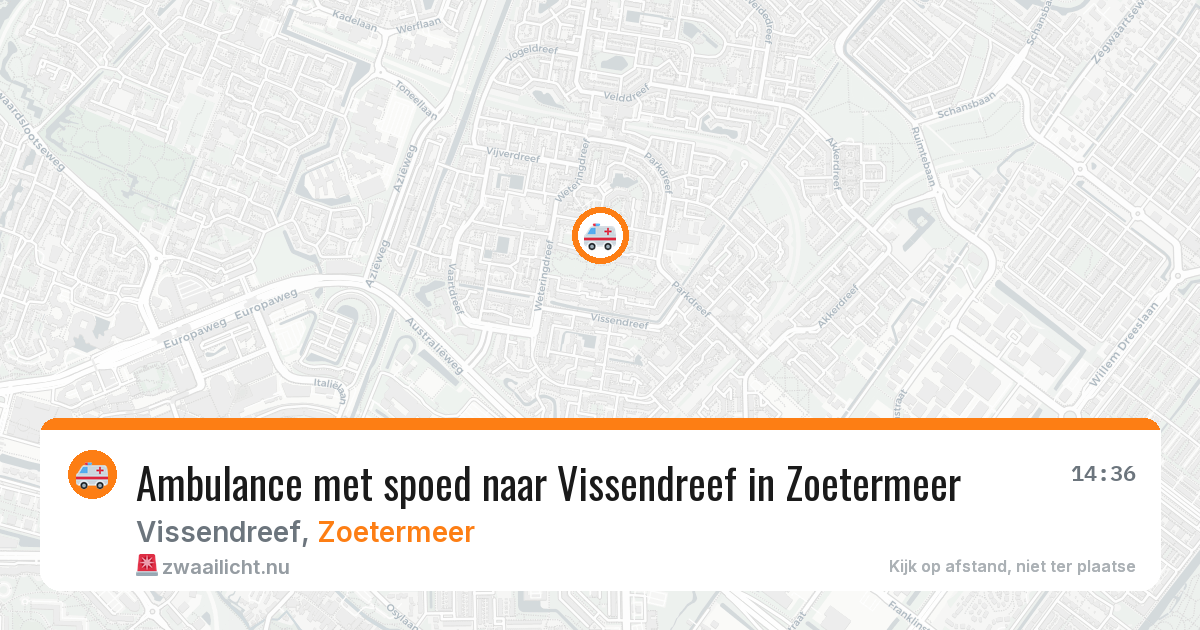 Ambulance met spoed naar Vissendreef in Zoetermeer — 14 jul 2026