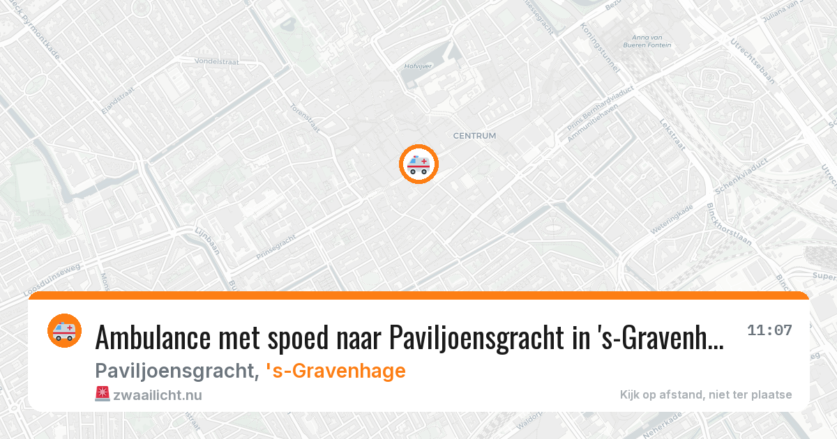 Ambulance met spoed naar Paviljoensgracht in 's-Gravenhage — 4 apr 2026