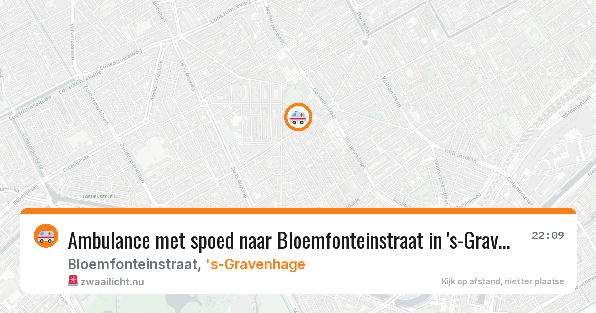 Ambulance met spoed naar Bloemfonteinstraat in 's-Gravenhage — 27 jan 2026