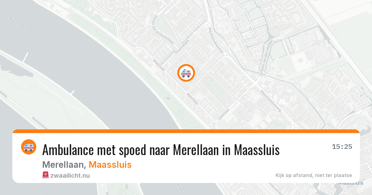 Ambulance met spoed naar Merellaan in Maassluis — 13 jul 2026
