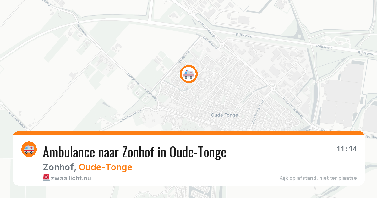 Ambulance naar Zonhof in Oude-Tonge — 20 jul 2026