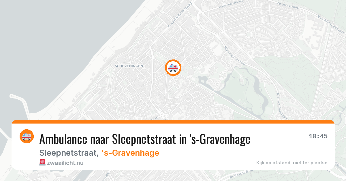 Ambulance naar Sleepnetstraat in 's-Gravenhage — 10 jul 2026