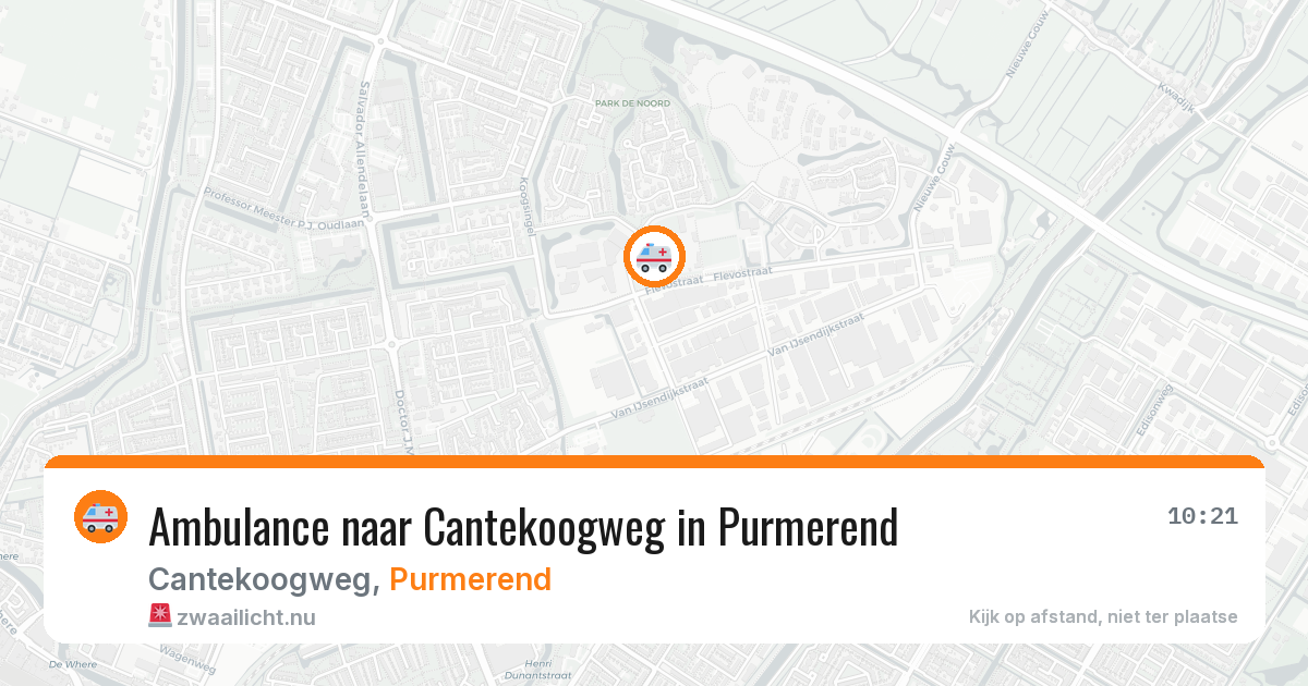 Ambulance naar Cantekoogweg in Purmerend — 21 jul 2026