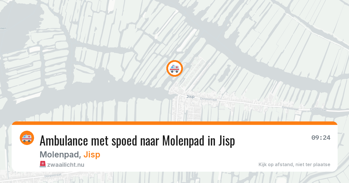 Ambulance met spoed naar Molenpad in Jisp — 4 jul 2026