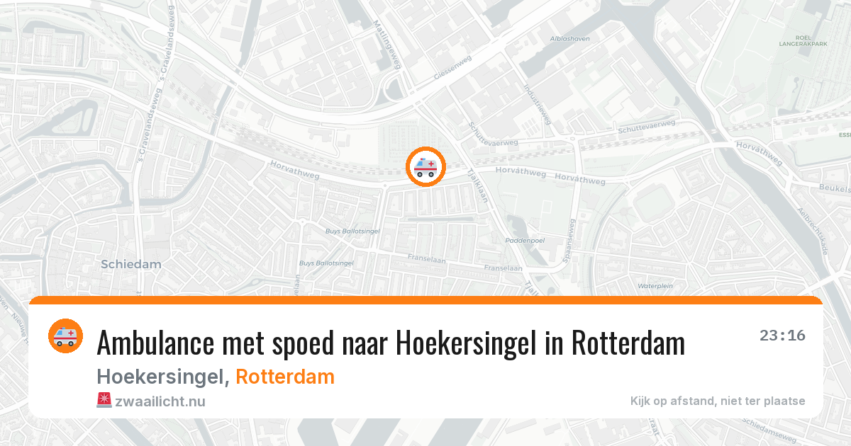 Ambulance met spoed naar Hoekersingel in Rotterdam — 28 mrt 2026