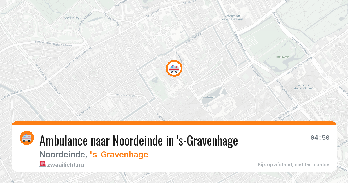 Ambulance naar Noordeinde in 's-Gravenhage — 26 jul 2026