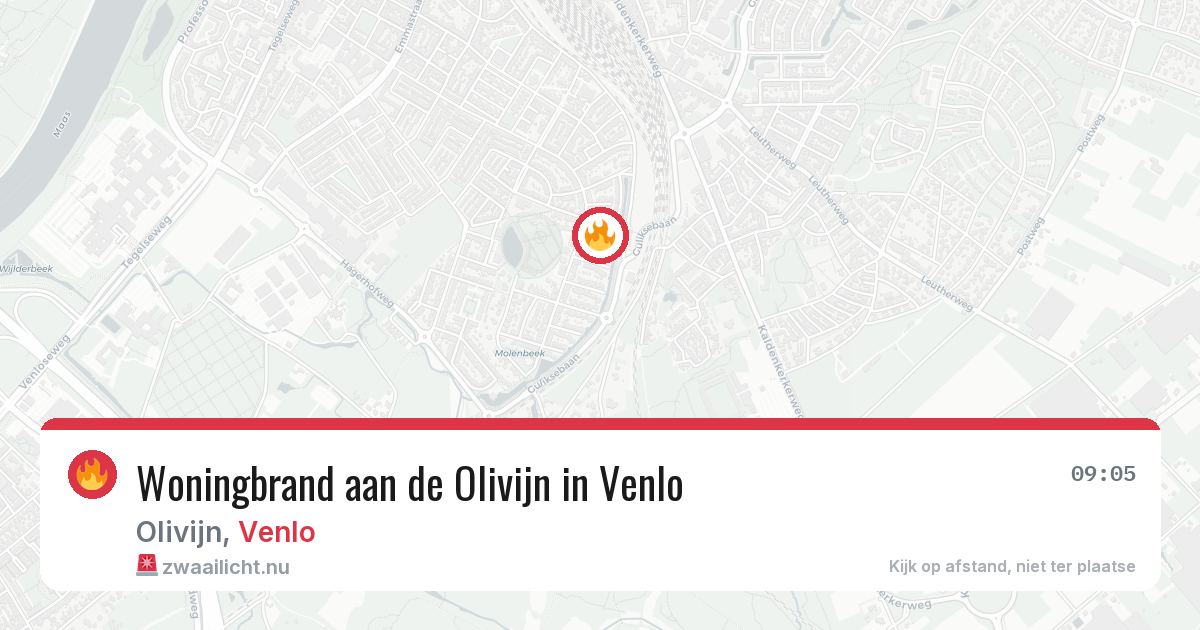 Woningbrand aan de Olivijn in Venlo — 12 mei 2026