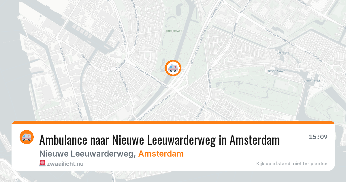 Ambulance naar Nieuwe Leeuwarderweg in Amsterdam — 1 apr 2026