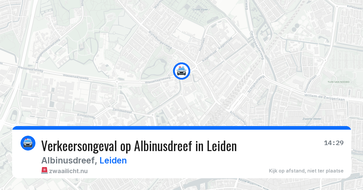 Verkeersongeval op Albinusdreef in Leiden — 8 apr 2026