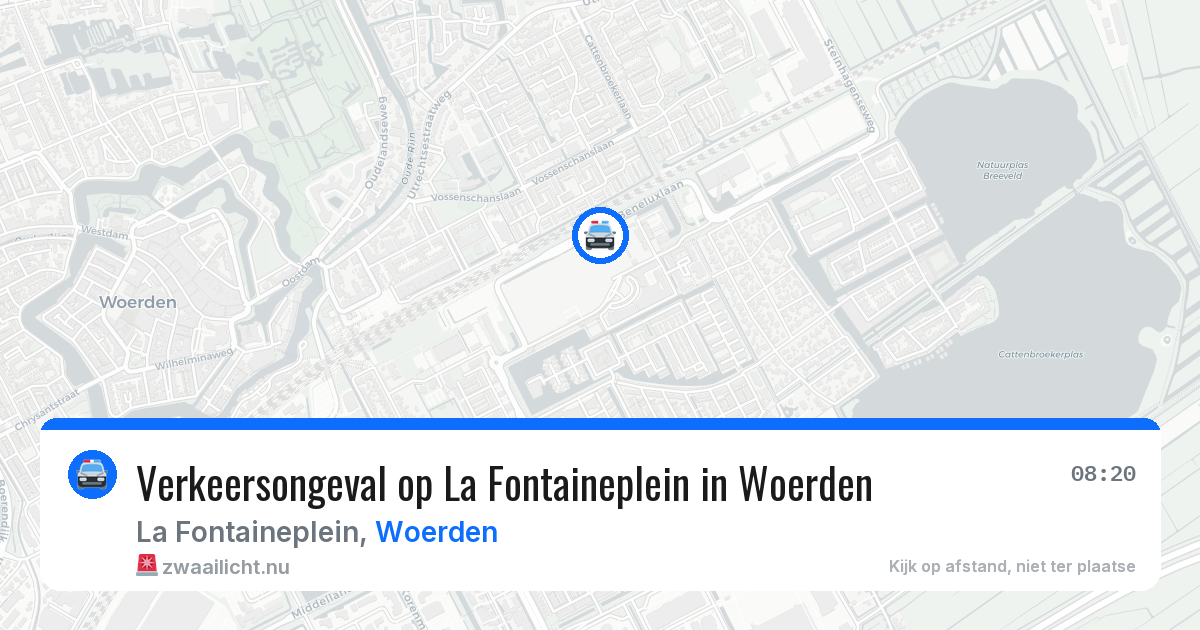 Verkeersongeval op La Fontaineplein in Woerden — 2 apr 2026