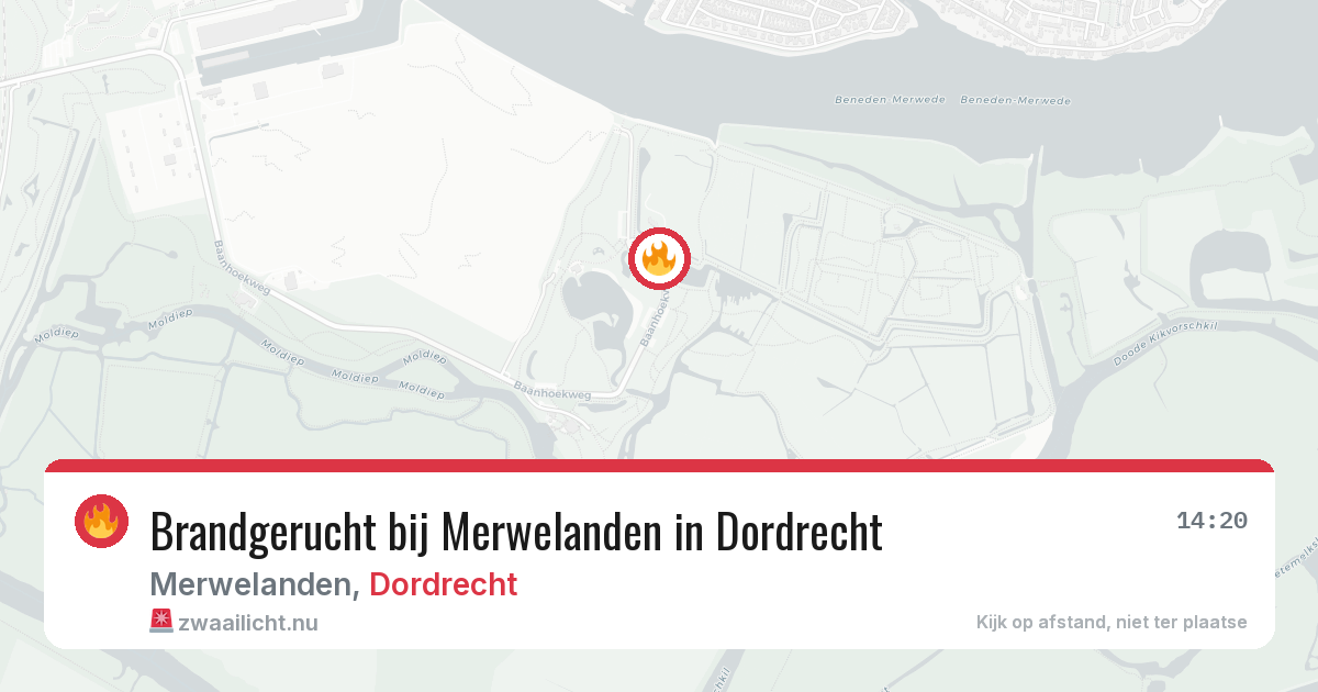 Brandgerucht bij Merwelanden in Dordrecht — 27 apr 2026