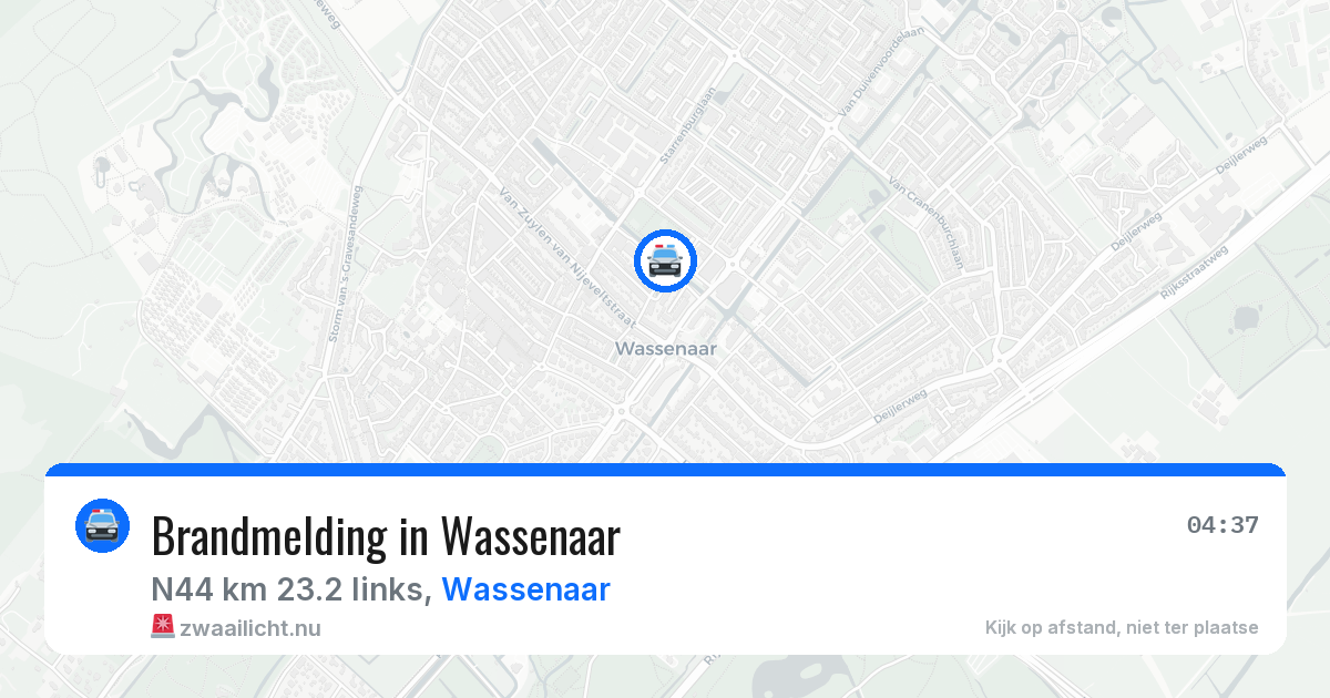 Brandmelding in Wassenaar — 24 jul 2026