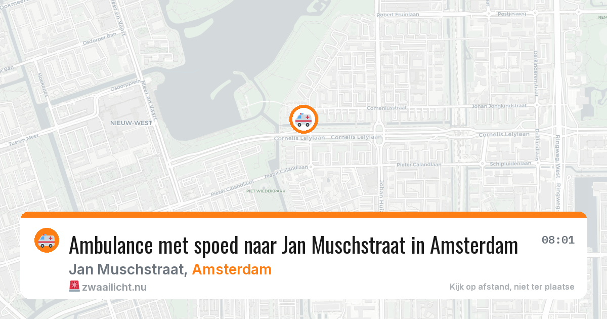 Ambulance met spoed naar Jan Muschstraat in Amsterdam — 14 jul 2026