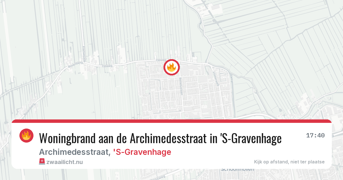 Woningbrand aan de Archimedesstraat in 'S-Gravenhage — 14 feb 2026