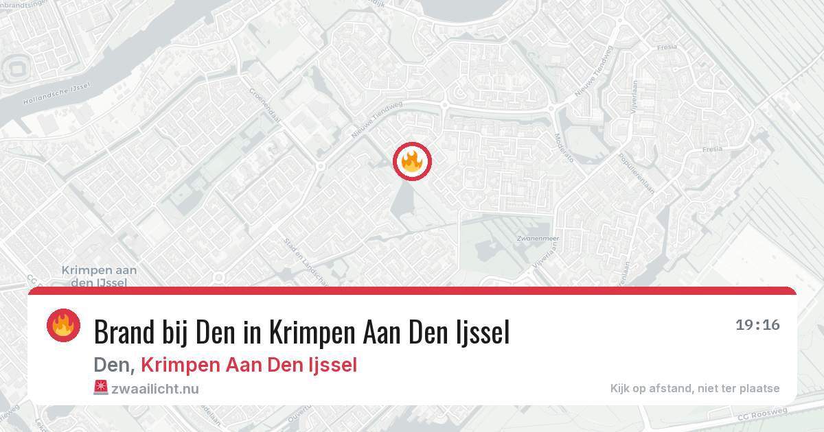 Brand bij Den in Krimpen Aan Den Ijssel — 13 mei 2026