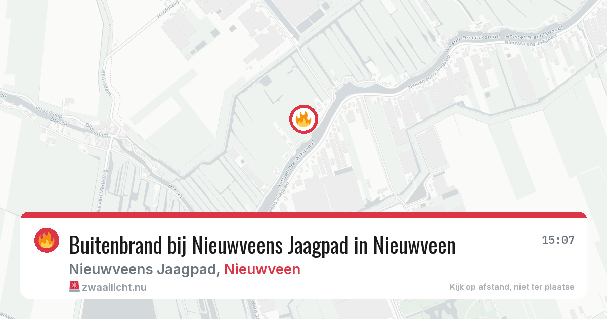 Buitenbrand bij Nieuwveens Jaagpad in Nieuwveen — 1 jun 2026