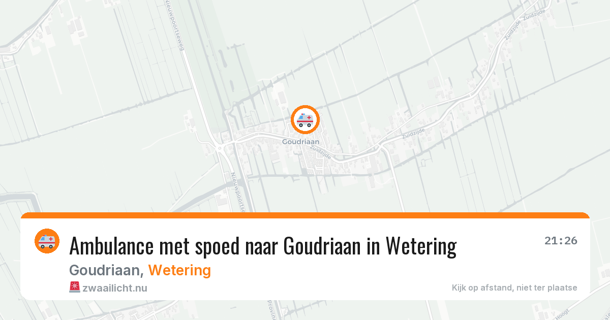 Ambulance met spoed naar Goudriaan in Wetering — 10 apr 2026