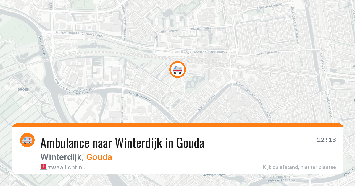 Ambulance naar Winterdijk in Gouda — 13 jul 2026