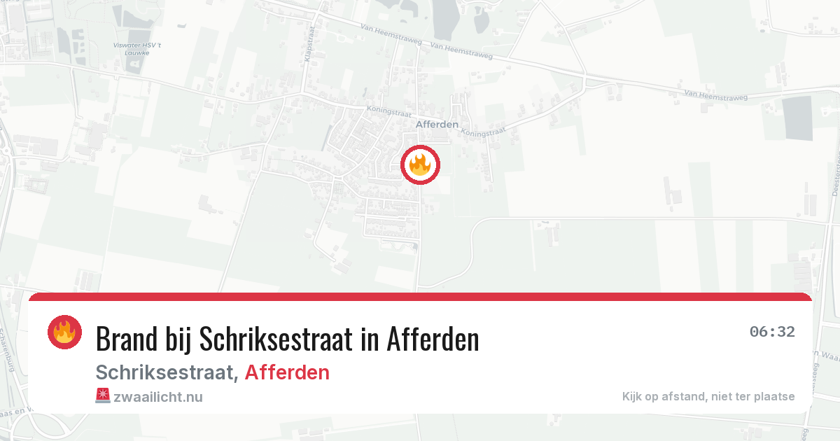 Brand bij Schriksestraat in Afferden — 18 feb 2026