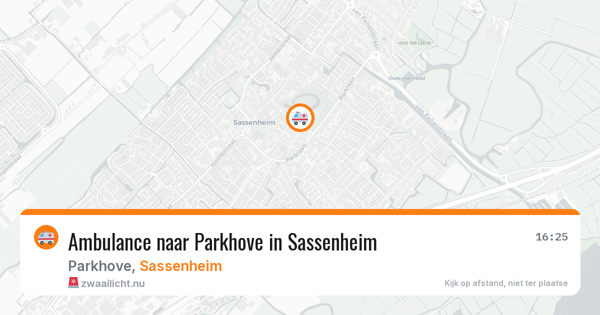 Ambulance naar Parkhove in Sassenheim — 9 jul 2026