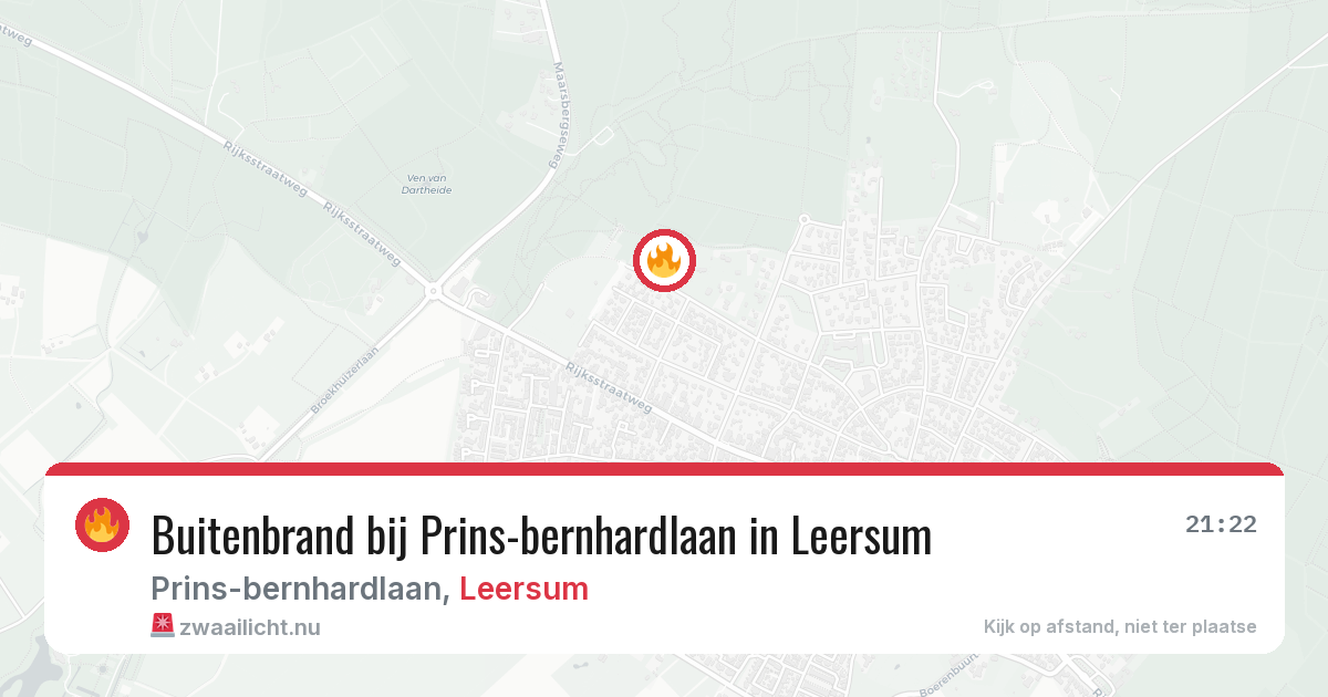 Buitenbrand bij Prins-bernhardlaan in Leersum — 22 jul 2026