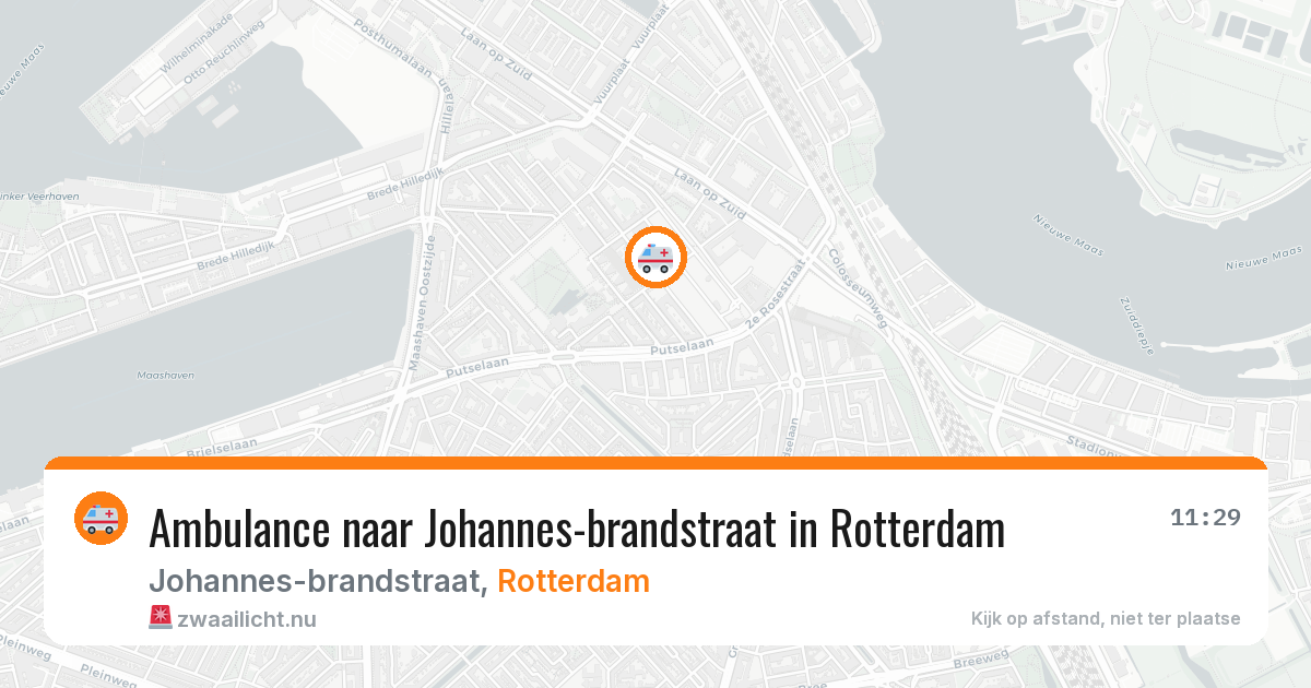 Ambulance naar Johannes-brandstraat in Rotterdam — 21 jul 2026