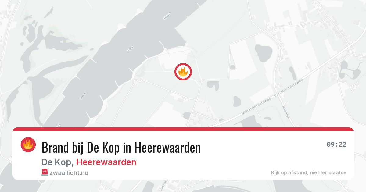Brand bij De Kop in Heerewaarden — 5 apr 2026