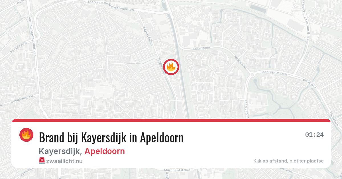 Brand bij Kayersdijk in Apeldoorn — 27 mei 2026