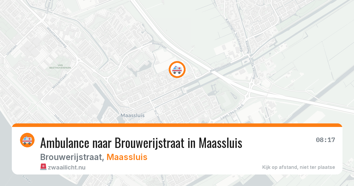 Ambulance naar Brouwerijstraat in Maassluis — 20 mei 2026