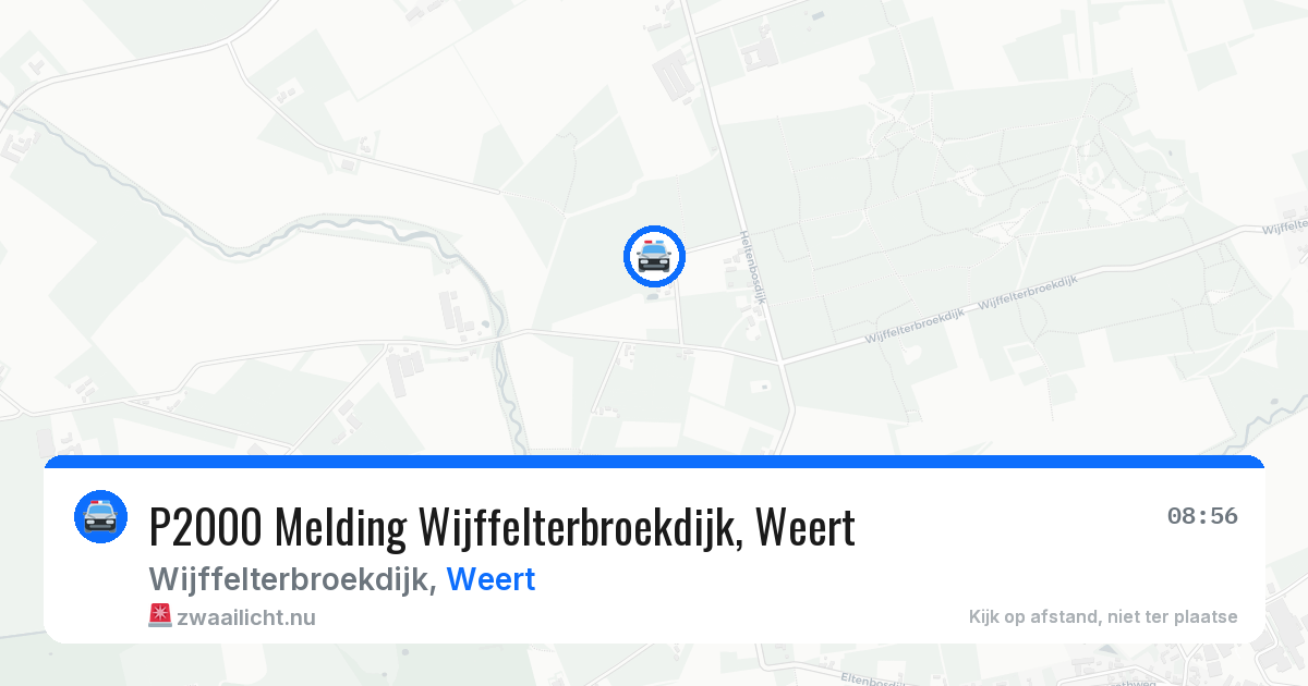 P2000 Melding Wijffelterbroekdijk, Weert — 20 jun 2026