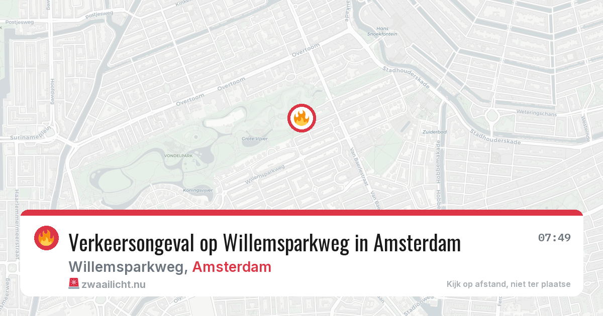 Verkeersongeval op Willemsparkweg in Amsterdam — 13 mei 2026