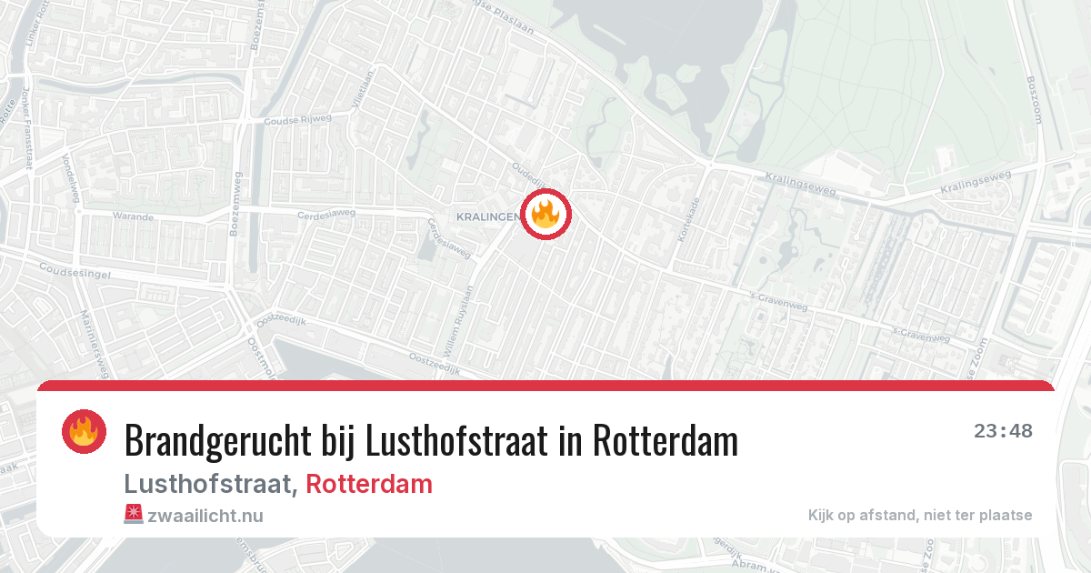 Brandgerucht bij Lusthofstraat in Rotterdam — 6 mei 2026