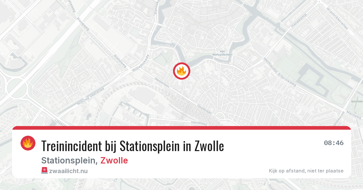 Treinincident bij Stationsplein in Zwolle — 23 apr 2026