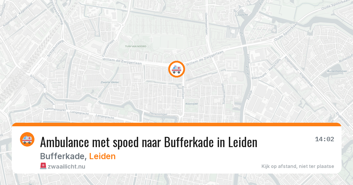 Ambulance met spoed naar Bufferkade in Leiden — 18 mei 2026