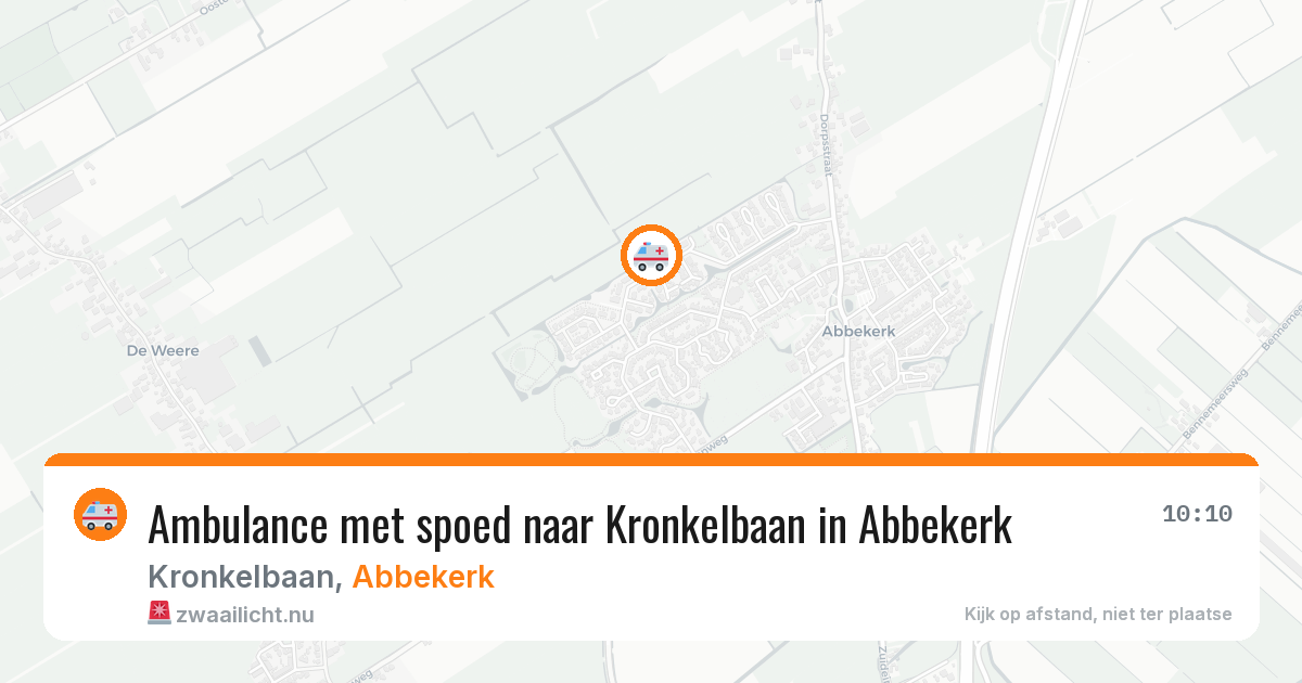 Ambulance met spoed naar Kronkelbaan in Abbekerk — 27 mei 2026