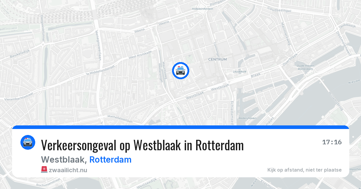 Verkeersongeval op Westblaak in Rotterdam — 20 mei 2026