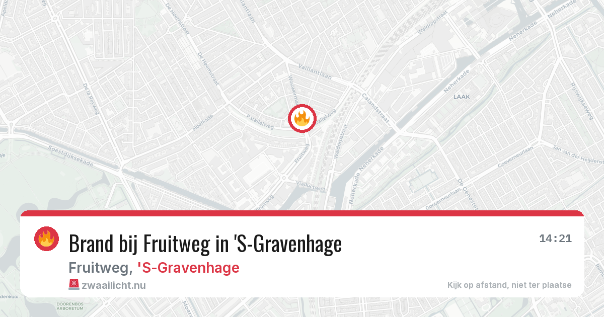 Brand bij Fruitweg in 'S-Gravenhage — 4 jun 2026