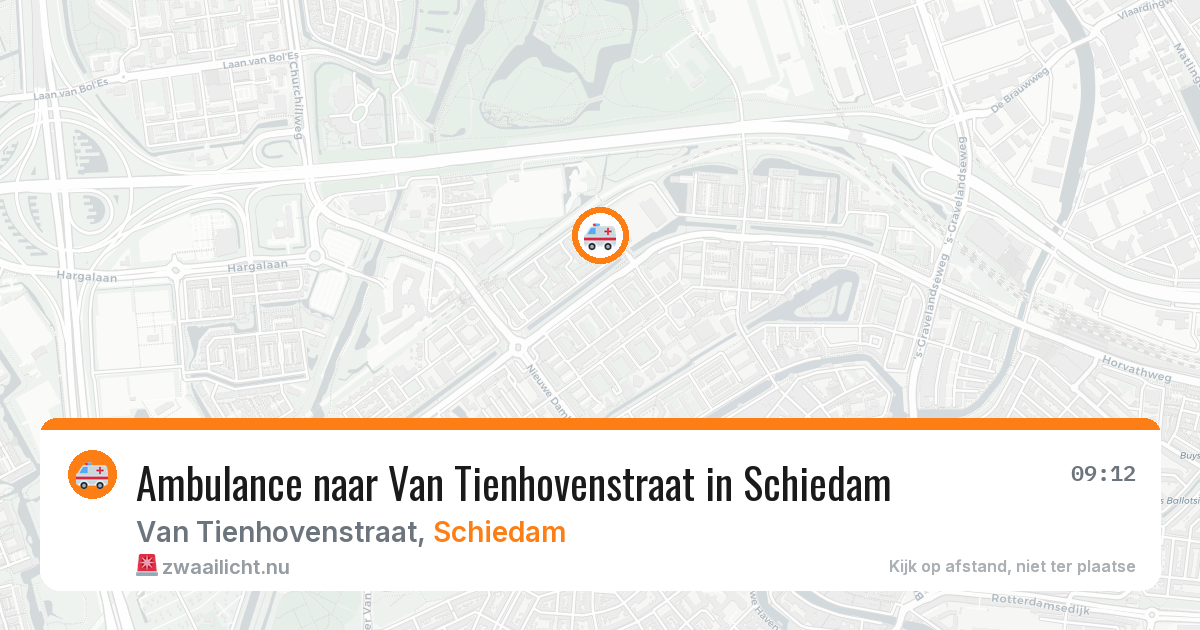 Ambulance naar Van Tienhovenstraat in Schiedam — 22 mrt 2026