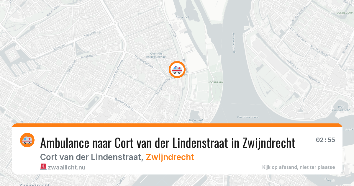 Ambulance naar Cort van der Lindenstraat in Zwijndrecht — 22 mei 2026