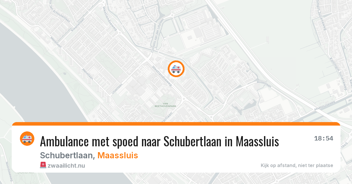 Ambulance met spoed naar Schubertlaan in Maassluis — 1 apr 2026