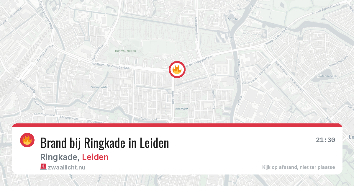 Brand bij Ringkade in Leiden — 7 jun 2026