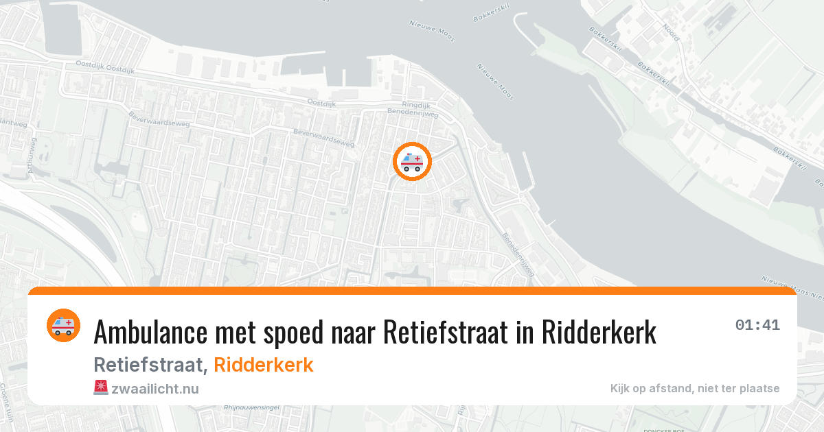 Ambulance met spoed naar Retiefstraat in Ridderkerk — 3 jun 2026