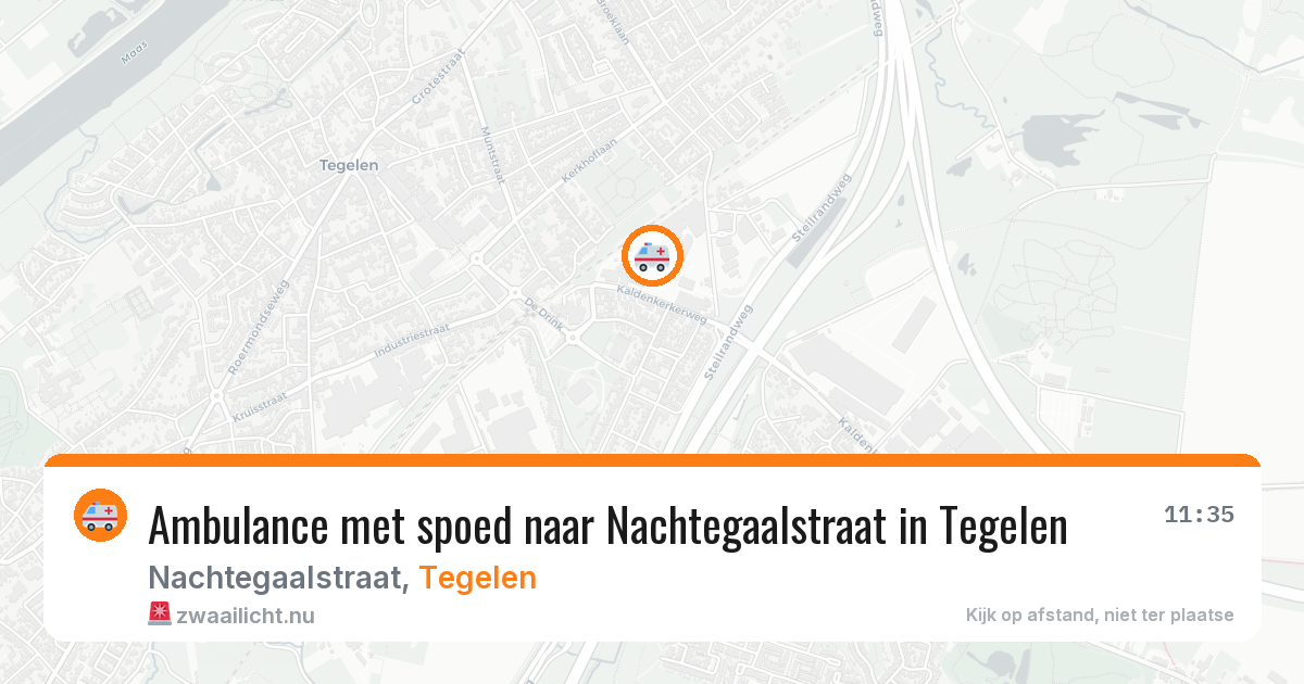 Ambulance met spoed naar Nachtegaalstraat in Tegelen — 2 jun 2026