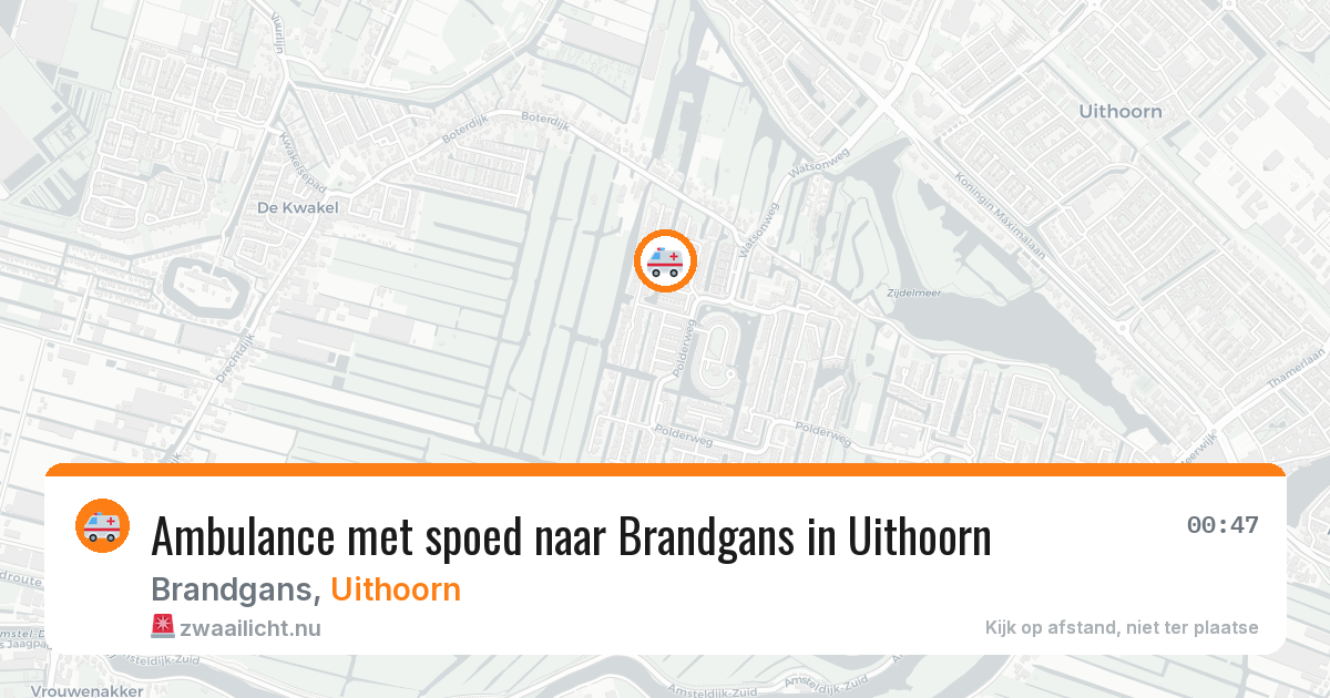 Ambulance met spoed naar Brandgans in Uithoorn — 11 apr 2026