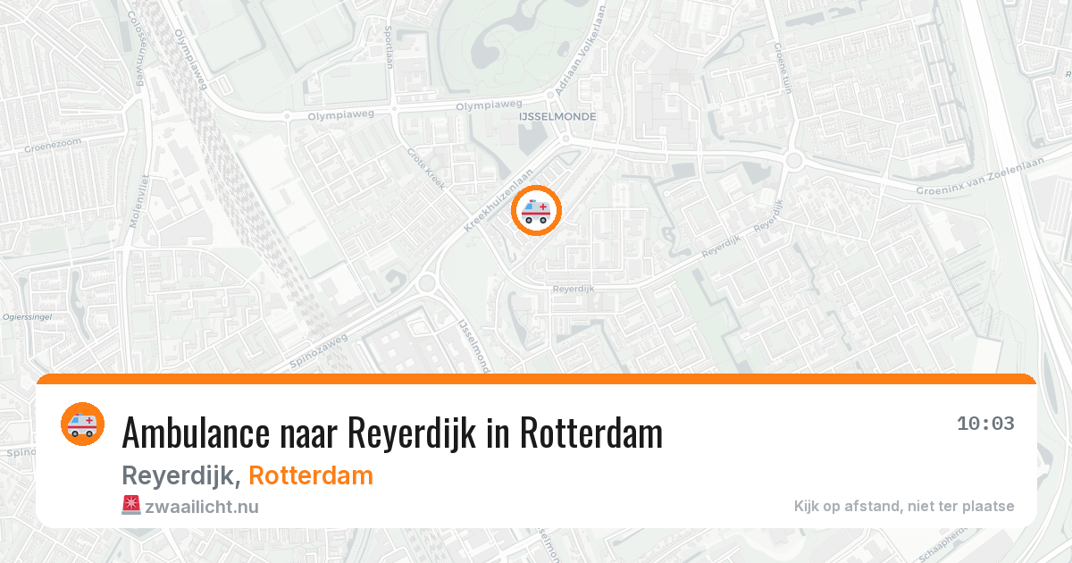 Ambulance naar Reyerdijk in Rotterdam — 22 jul 2026