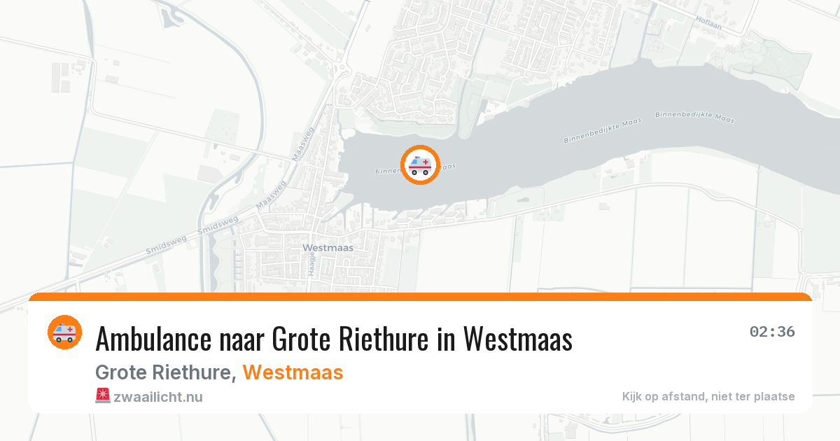 Ambulance naar Grote Riethure in Westmaas — 20 jul 2026